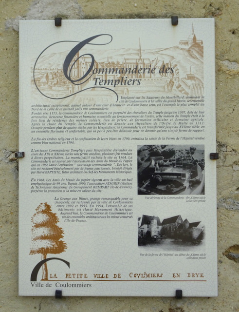 Commanderie des Templiers Coulommiers Commanderie des Templiers Coulommiers