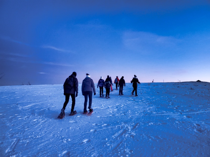 Vosges en hiver : balade en raquettes nocturne Vosges en hiver : balade en raquettes nocturne 2