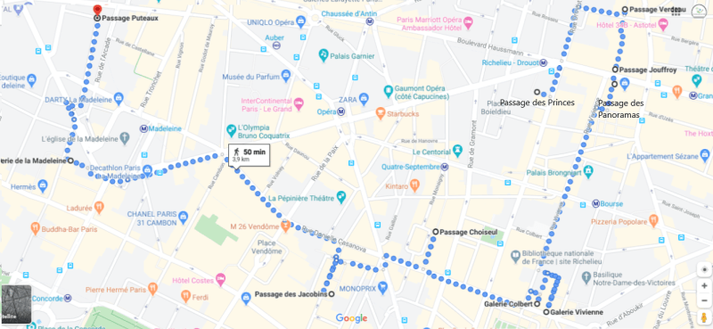 Plan des passages couverts Paris Plan des passages couverts Paris