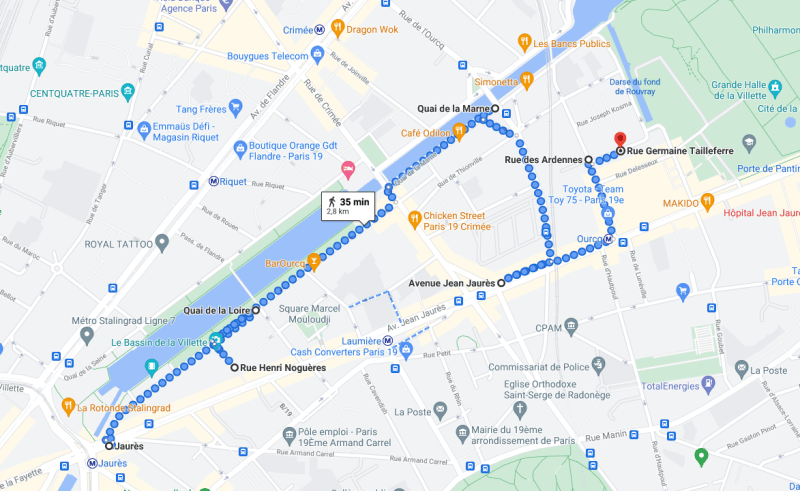 Parcours street art au Canal de l'Ourcq Parcours street art au Canal de l'Ourcq
