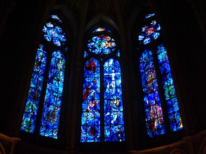 Vitraux de Chagall Reims Visiter Reims cathédrale - vitraux de Chagall
