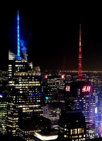 Manhattan de nuit du haut du Top of the Rock Manhattan de nuit du haut du Top of the Rock