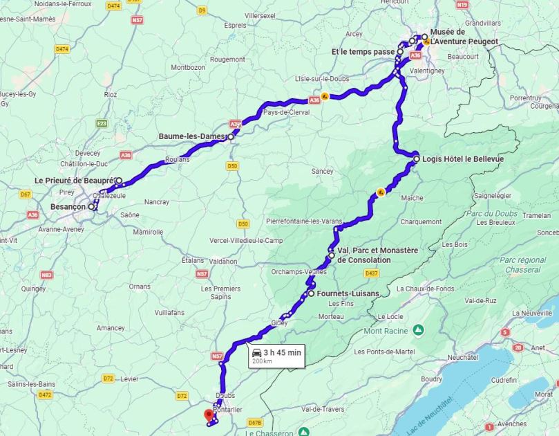 Circuit 3 jours dans le Doubs Circuit 3 jours dans le Doubs